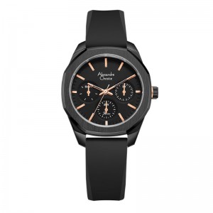 Alexandre Christie AC 2A23 Black Rosegold BFRIPBARG
